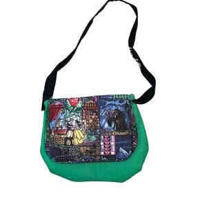 EUC Disney Shoulder Bag Purse Disney Characters Snaps 10"x8" 12" Strap